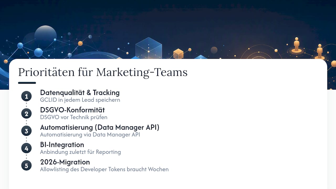 Aus unserer Sicht: Was Marketing- und Analytics-Teams wirklich priorisieren sollten — overview diagram