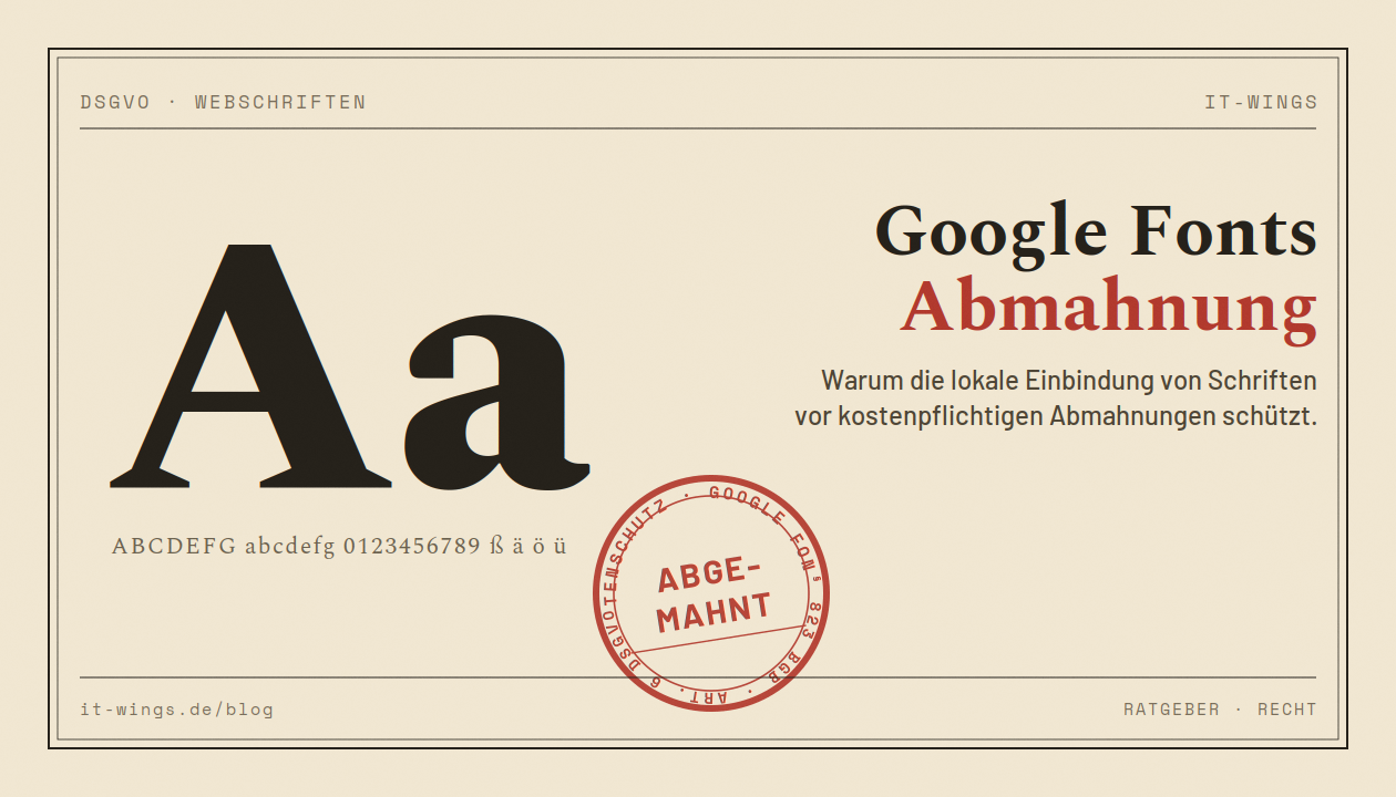 Google fonts abmahnung