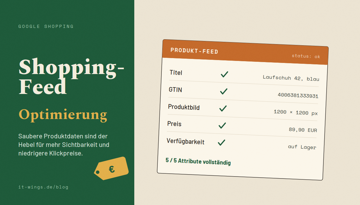 Shopping feed optimierung